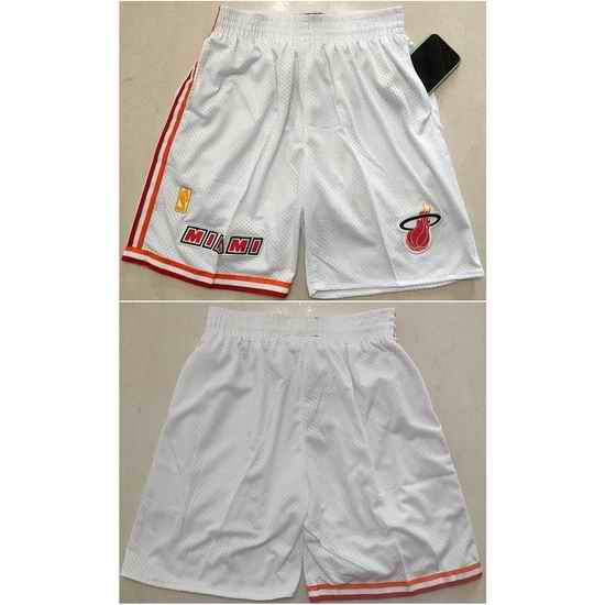 Miami Heat Basketball Shorts 034->nba shorts->NBA Jersey