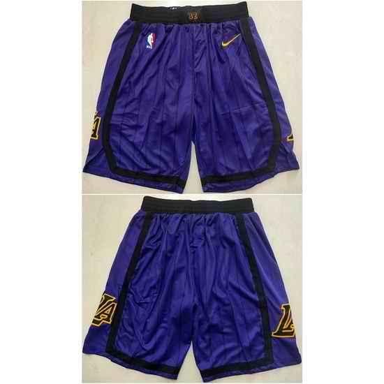 Los Angeles Lakers Basketball Shorts 034->nba shorts->NBA Jersey