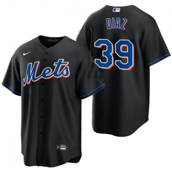 Men Nike New York Mets #39 Edwin Diaz Stitched black jersey->youth mlb jersey->Youth Jersey