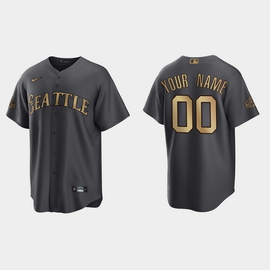 Men Women Youth Custom Seattle Mariners 2022 Mlb All Star Game Charcoal Replica Jersey->customized mlb jersey->Custom Jersey