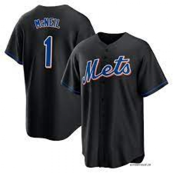Men Nike New York Mets #1 Jeff McNeil Black Alternate Stitched Baseball Jersey->france jersey->Soccer Country Jersey