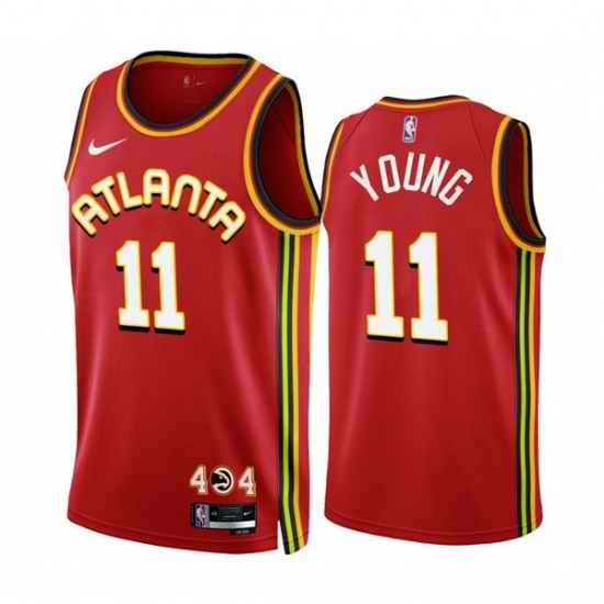 Men's Atlanta Hawks #11 Trae Young 2022-23 Red Icon Edition Stitched Jersey->atlanta hawks->NBA Jersey