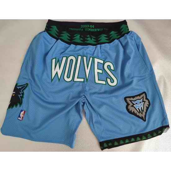 Minnesota Timberwolves Basketball Shorts 009->nba shorts->NBA Jersey