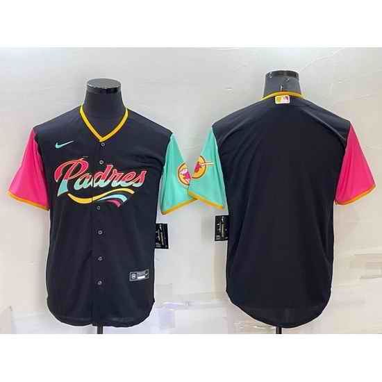 Men San Diego Padres Blank 2022 Black City Connect Cool Base Stitched Jersey->seattle mariners->MLB Jersey