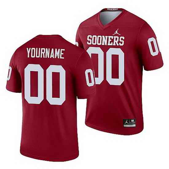 Oklahoma Sooners Custom Crimson Legend Men'S Jersey->->Custom Jersey