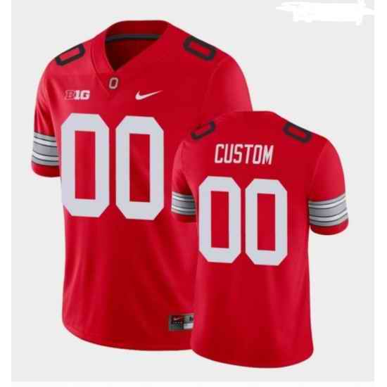 Men Women Youth Ohio State Buckeyes Black Number Customized Stitched Jersey Red->customized nba jersey->Custom Jersey