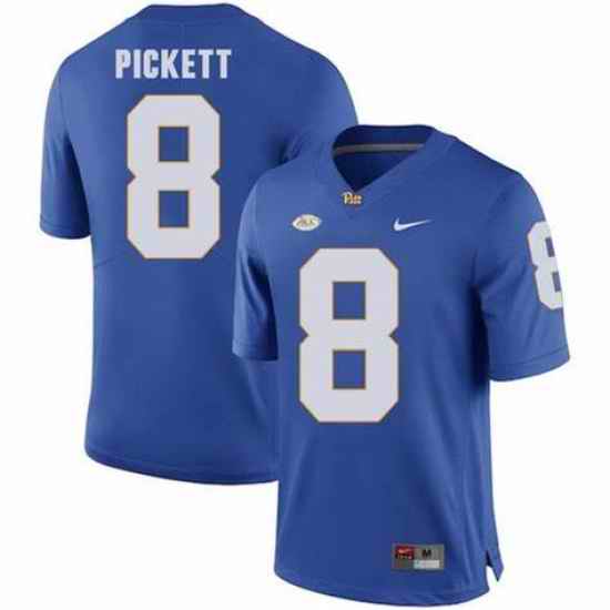 Women Pittsburgh Panthers #8 Kenny Pickett Blue NCAA Football Jersey->ohio state buckeyes->NCAA Jersey