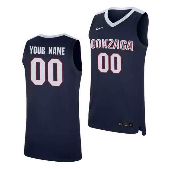 Gonzaga Bulldogs Custom Navy Replica Jersey->->Custom Jersey