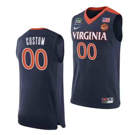 Virginia Cavaliers Custom Navy Home Men'S Jersey->->Custom Jersey