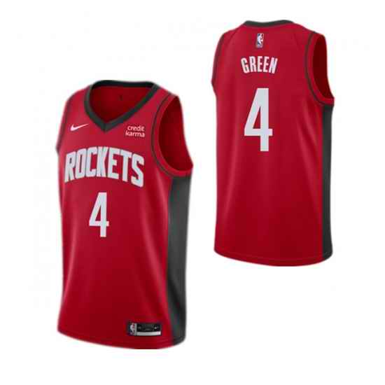 Men Houston Rockets #4 Jalen Green Red Stitched Basketball Jersey->orlando magic->NBA Jersey