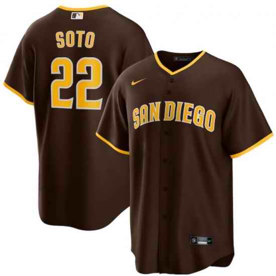 Men's San Diego Padres Juan Soto Nike Brown Road Cool Base Player Jersey->san diego padres->MLB Jersey