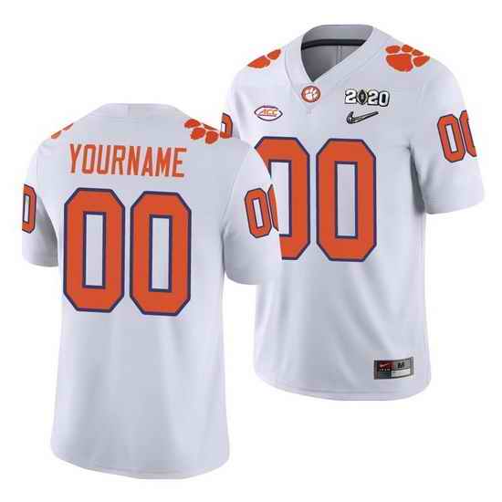 Clemson Tigers Custom White College Football Men'S Jersey 0->->Custom Jersey