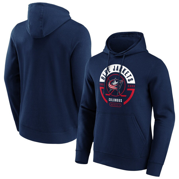 Men's Columbus Blue Jackets Navy Block Party Hoodie->columbus blue jackets->NHL Jersey