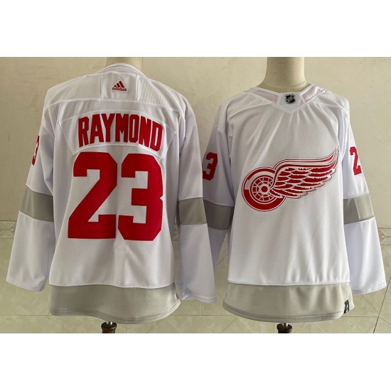 Red Wings 23 Lucas Raymond White 2020 #21 Reverse Retro Adidas Jersey->detroit red wings->NHL Jersey