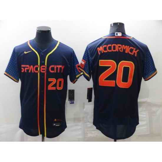 Men Houston Astros #20 Chas McCormick 2022 Navy City Connect Flex Base Stitched Baseball Jerse->houston astros->MLB Jersey