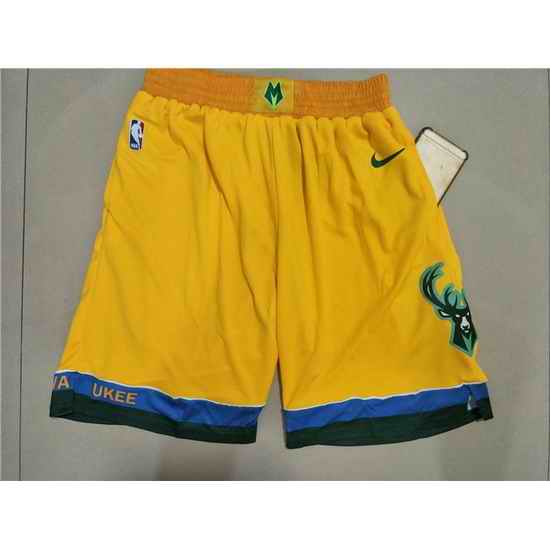 Milwaukee Bucks Basketball Shorts 004->nba shorts->NBA Jersey