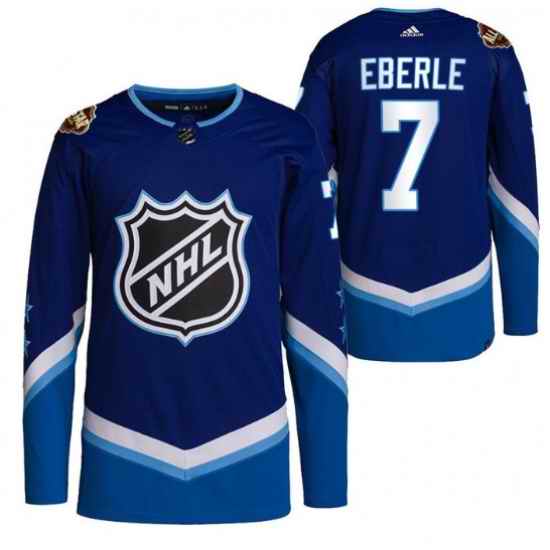 Men Seattle Kraken #7 Jordan Eberle 2022 All Star Blue Stitched Jersey->san jose sharks->NHL Jersey