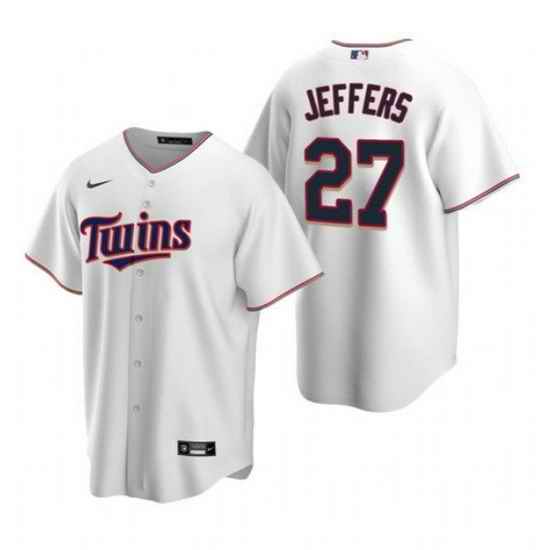 Men Minnesota Twins #27 Ryan Jeffers White Cool Base Stitched Jerse->new york yankees->MLB Jersey