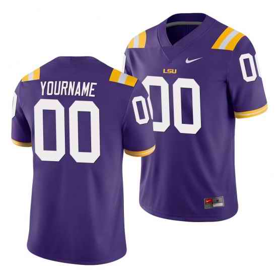 LSU Tiger Custom Purple Game Men'S Jersey->->Custom Jersey