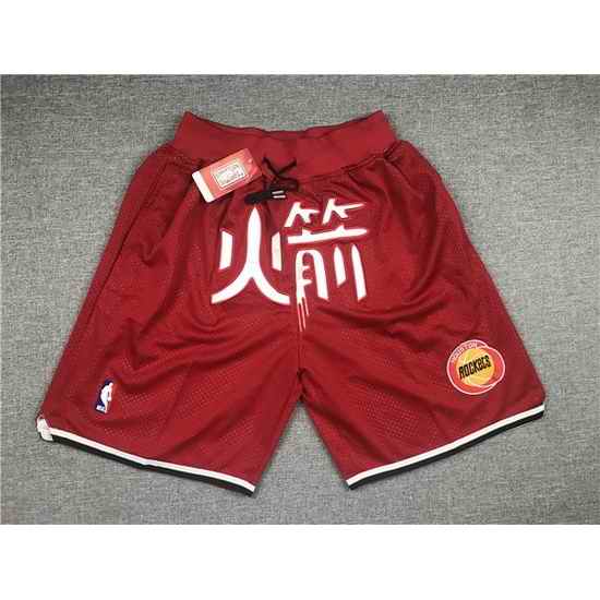 Houston Rockets Basketball Shorts 002->nba shorts->NBA Jersey