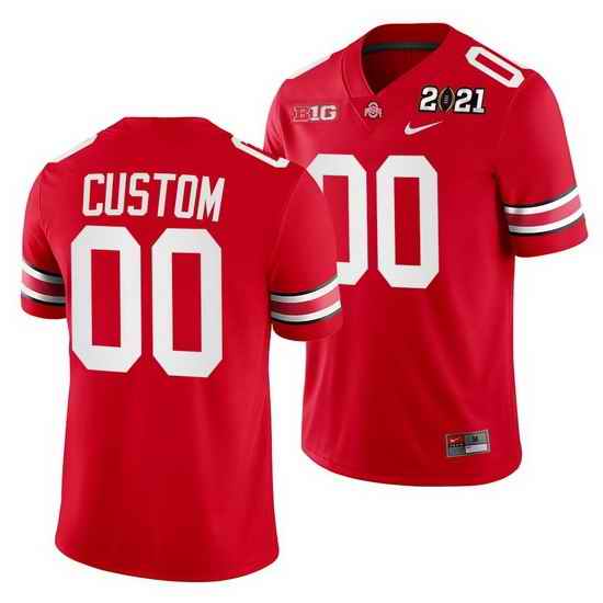 Ohio State Buckeyes Custom Scarlet 2021 Sugar Bowl Champions College Football Playoff College Football Playoff Jersey->->Custom Jersey