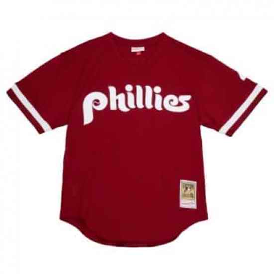 Men PHILADELPHIA PHILLIES Blank Red Throwback Jersey->oakland athletics->MLB Jersey