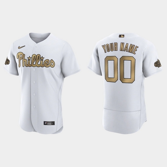 Men Women Youth Custom Philadelphia Phillies 2022 Mlb All Star Game Authentic White Jersey->customized mlb jersey->Custom Jersey