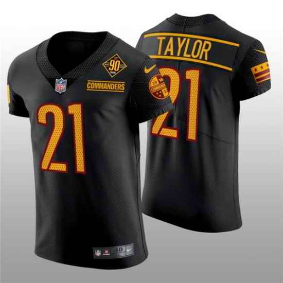 Men Washington Commanders #21 Sean Taylor 90th Anniversary Black Elite Stitched Jersey->washington commanders->NFL Jersey