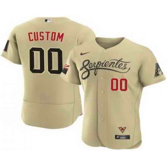 Men Women Youth Toddler  Arizona Diamondbacks ACTIVE PLAYER Custom 2021 Gold City Connect Flex Base Stitched MLB Jersey->->Custom Jersey