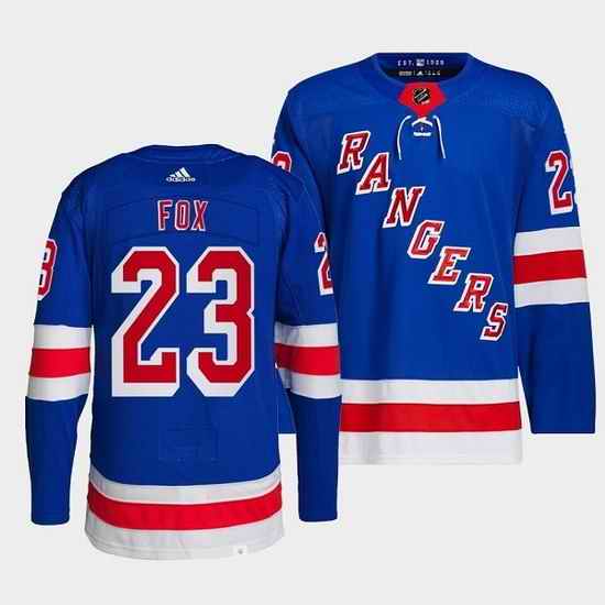 Men New York Rangers #23 Adam Fox Royal Stitched Jerse->georgia bulldogs->NCAA Jersey