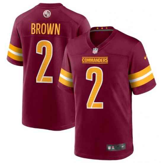 Men Washington Commanders #2 Dyami Brown 2022 Burgundy Game Stitched Jersey->washington commanders->NFL Jersey