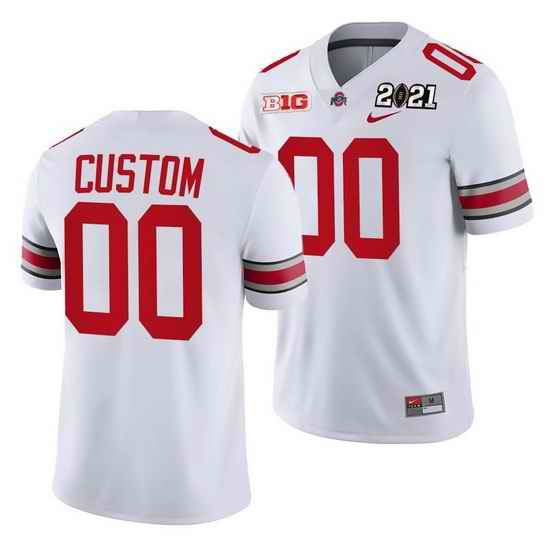 Ohio State Buckeyes Custom White 2021 Sugar Bowl Champions College Football Playoff College Football Playoff Jersey 0->->Custom Jersey