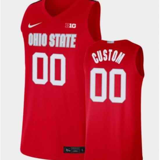 ohio state buckeyes custom basketball jersey