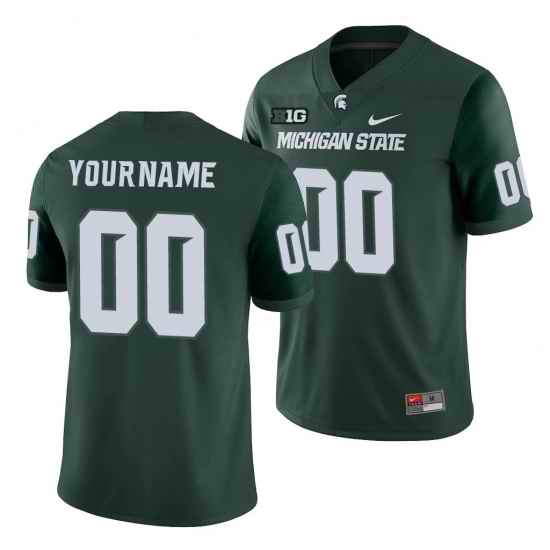 Michigan State Spartans Custom Green College Football Michigan State Spartans Jersey->->Custom Jersey