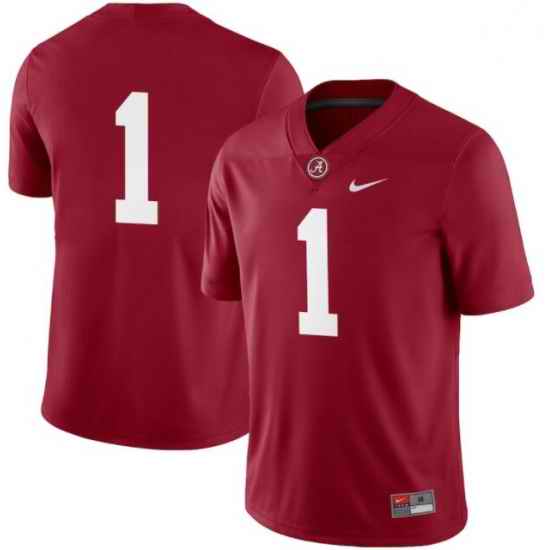 Men's Nike Alabama Crimson Tide NO. #1 Red NCAA Jersey->others->NCAA Jersey