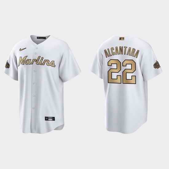 Men Sandy Alcantara Miami Marlins 2022 Mlb All Star Game White  Jersey->2022 all star->MLB Jersey