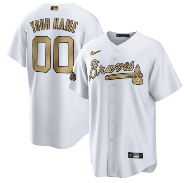 Men's Atlanta Braves Active Player Custom 2022 All-Star Cool Base White Stitched Baseball Jersey->arizona diamondbacks->MLB Jersey