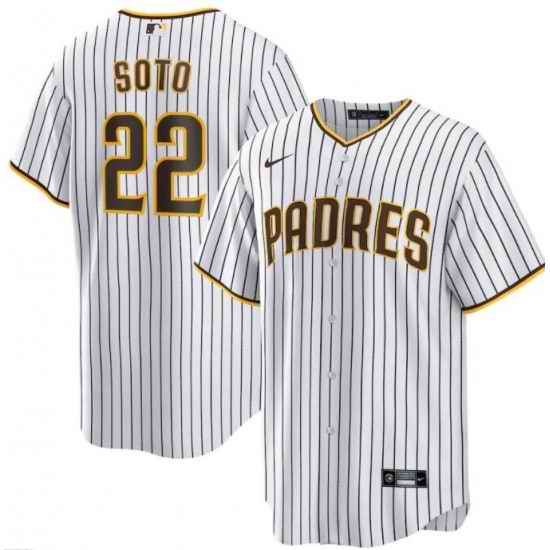 Men's San Diego Padres Juan Soto Nike White Brown Home Cool Base Player Jersey->montreal expos->MLB Jersey