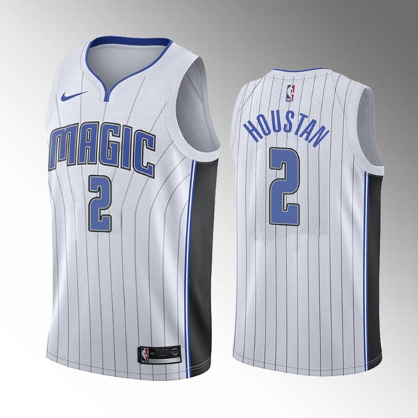 Men's Orlando Magic #2 Caleb Houstan White 2022 Draft Basketball  Stitched Jersey