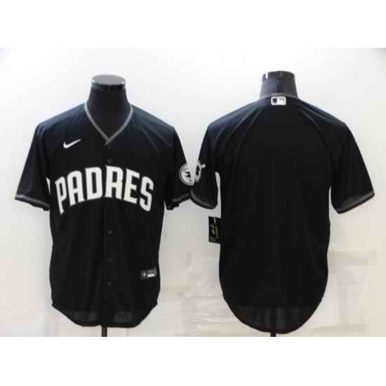 Men's San Diego Padres Blank Black Game Jersey->oakland athletics->MLB Jersey