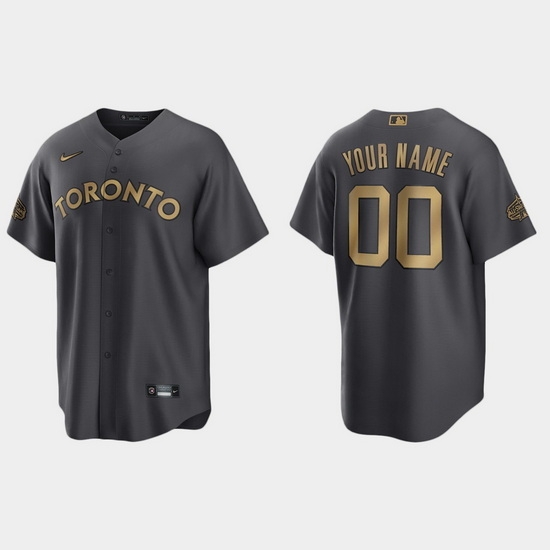 Men Women Youth Custom Toronto Blue Jays 2022 Mlb All Star Game Charcoal Replica Jersey->customized mlb jersey->Custom Jersey