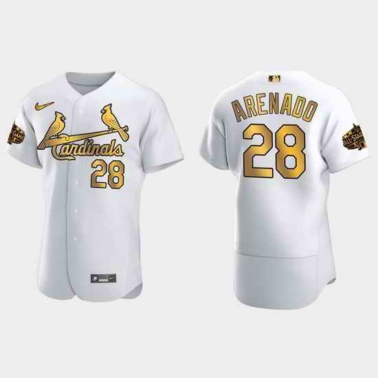 Men St.Louis Cardinals Nolan Arenado 2022 Mlb All Star Game White Gold Men Jersey->2022 all star->MLB Jersey