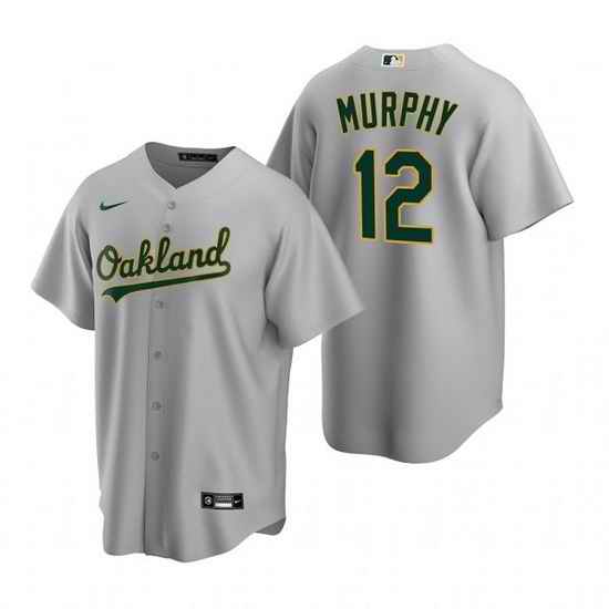 Men Oakland Athletics #12 Sean Murphy Grey Cool Base Stitched Jersey->san diego padres->MLB Jersey