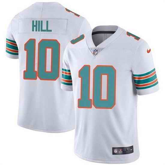 Women Miami Dolphins #10 Tyreek Hill White Vapor Untouchable Stitched Jersey