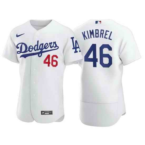Men Los Angeles Dodgers #46 Craig Kimbrel White Flex Base Stitched jersey