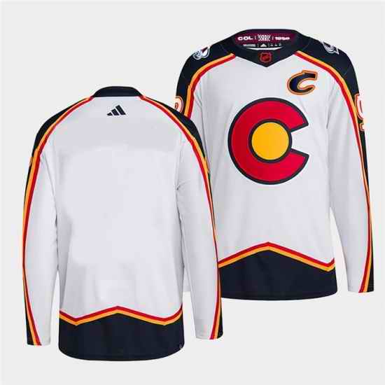 Women Colorado Avalanche Blank 2022 #23 White Reverse Retro Stitched Jersey