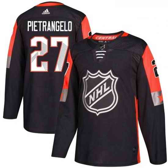 Youth Adidas St Louis Blues #27 Alex Pietrangelo Authentic Black 2018 All Star Central Division NHL Jersey