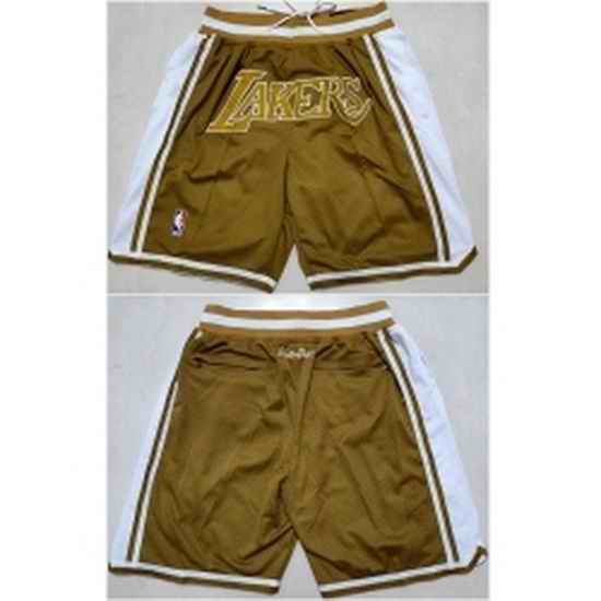 Los Angeles Lakers Basketball Shorts 040->nba shorts->NBA Jersey