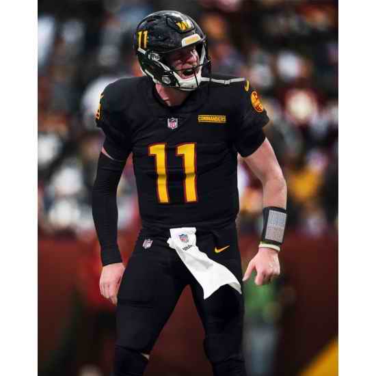 Men Washington Commanders #11 Carson Wentz Black Vapor Elite Stitched jersey->washington commanders->NFL Jersey