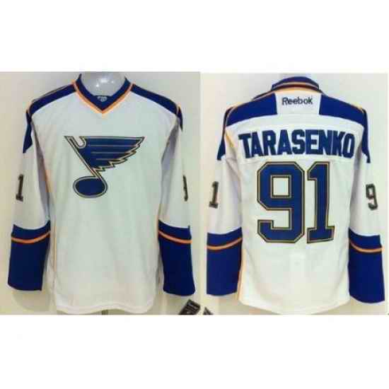 St. Louis Blues #91 Vladimir Tarasenko White Away Stitched NHL Jersey